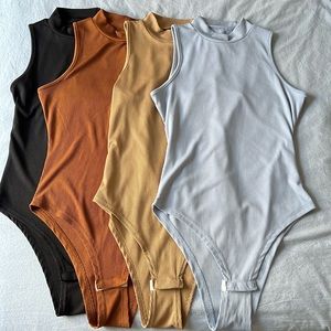 SHEIN set 4 ribbed bodysuits